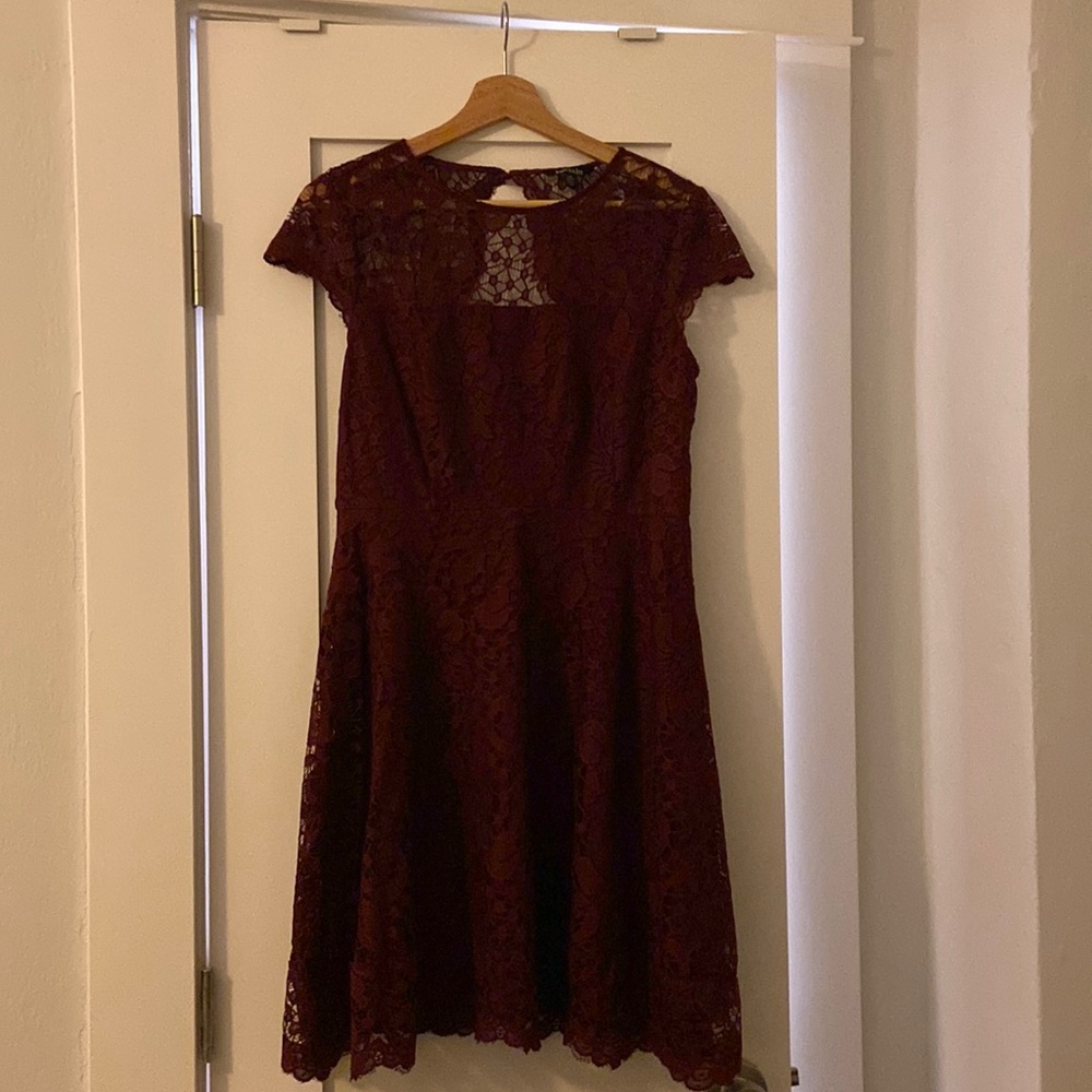 Cranberry winter formal dress, perfect for Christmas party